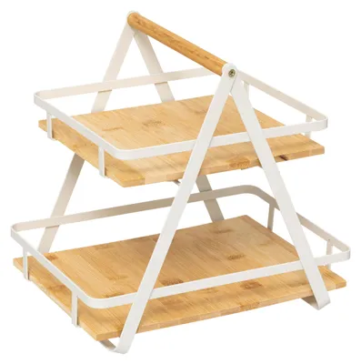 Immagine prodotto di Scaffale "ordera" a 2 ripiani con manici in bambù - 5 five simply smart