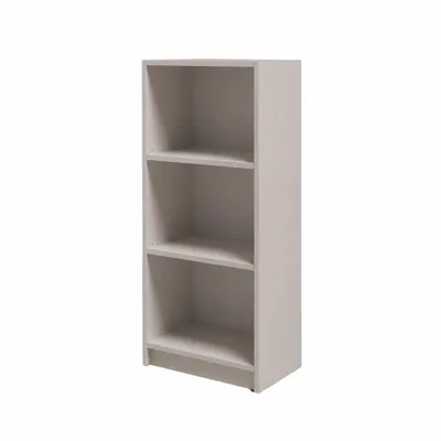 Immagine prodotto di Libreria Arrocco, 50x31x113 cm, libreria a 3 ripiani in pannello da 16 mm, moderna libreria aperta da appoggio, ripiani contenitori e da esposizione per soggiorno, ufficio in casa, camera da letto