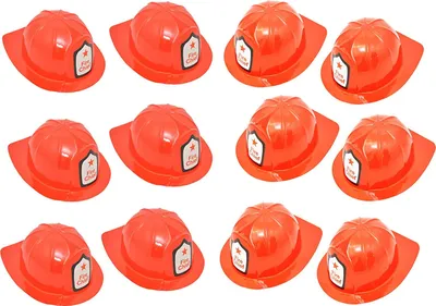 Produktbild von jameitop®  12 Stück Feuerwehrhelm Kinder / Jugendliche Karneval / Fasching Set