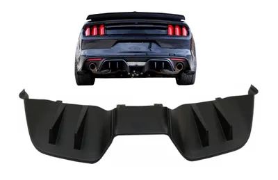 Imagen del producto de Difusor para parachoques, estilo RTR, para Ford Mustang Mk6 VI (sexta generación), modelos 15-17.