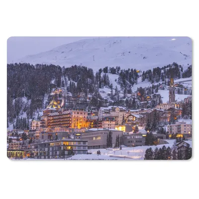 Produktbild von MuchoWow® Mauspad Mousepad Bergdorf in der Schweiz im Winter 27x18 cm - Mousepads - Maus Mat - Pad - Mausunterlage - Büroartikel - Desk Matten