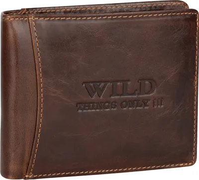 Produktbild von RFID echt Leder Portemonnaie Geldbörse Geldbeutel Herren Querformat Braun (5501)