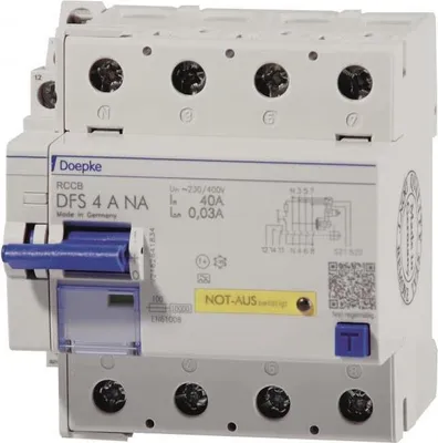 Immagine prodotto di Doepke Schaltgeräte GmbH FI-Schalter DFS4 040-4/0,03-A NA (09134841)
