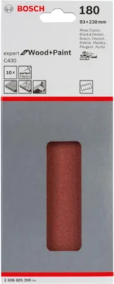Productafbeelding van Set van 10 schuurbladen, 93 x 230 mm, korrel 180