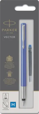 Produktbild von Füllhalter Vector Standard Blau M Blister Packung mit 6 Stück
