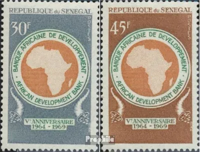 Produktbild von Briefmarken Senegal 1969 Mi 403-404 (kompl.Ausg.) postfrisch Entwicklungsbank