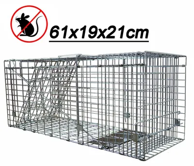 Immagine prodotto di Trappola per animali vivi - Gabbia per piccoli animali con una porta - Riutilizzabile - Cattura e rilascio rispettosi degli animali, adatta per conigli e scoiattoli