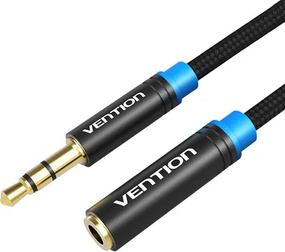 Obrázok produktu pre Opletený audio kábel 3,5 mm zásuvka 5 metrov