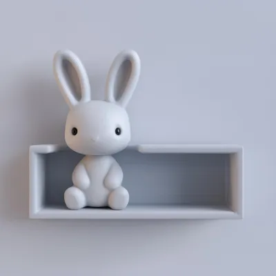 minimalistisches Hasen-Wandregal – Decords Wandregal, Produktansicht 1