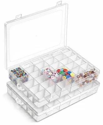 Produktbild von Dexpally, 2 Stück, transparente Aufbewahrungsbox mit 36 Fächern