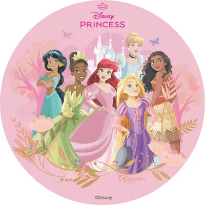 Produktbild von dekora - Disney-Prinzessinnen Essbare Oblate - Kinderdekoration - Scheibe 20 cm
