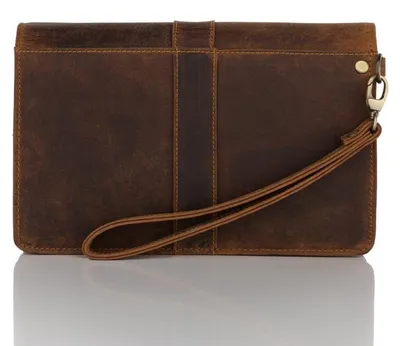 Produktbild von Herrenhandtasche aus braunem Leder Paolo Peruzzi T-21-HBR