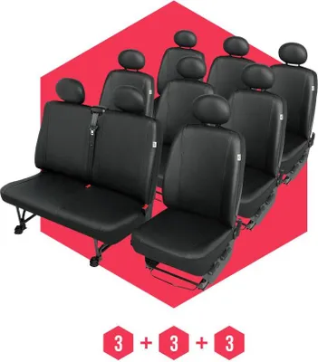 Produktbild von Sitzbezüge für VW T6 (15-) 9 Sitze SET Autositzbezüge Schonbezüge