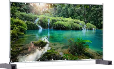Produktbild von Wallario XXL Outdoor-Poster für Garten oder Balkon, Motiv Türkisgrüner See im Nationalpark in Guatemala, in ca. 340 x 173 cm