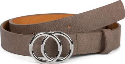 Produktbild von styleBREAKER Damen Gürtel mit glänzender Ringschnalle | verstellbarer Hüft- & Taillengürtel in Unifarbe | modischer Synthetik Gürtel 3 cm breit