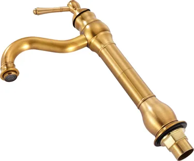 Produktbild von SucceBuy Einhebel-Waschtischarmatur mit Druckknopfablauf, Wasserhahn für Waschbecken, Badezimmer und Wohnmobil, Messinggehäuse