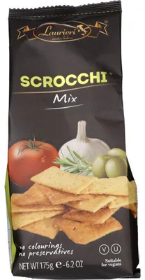 Obrázok produktu pre Laurieri Scrocchi Mix 175 g – chrumkavá zmes na občerstvenie na párty a večery