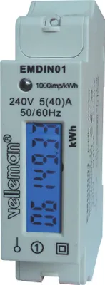 Immagine prodotto di Contatore Kwh monofase - montaggio su guida DIN a modulo singolo - per uso professionale