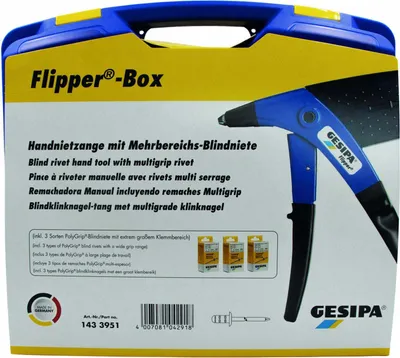 Obrázek produktu pro Sada kleští na slepé nýty Flipper Gesipa | 4007081042918