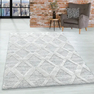Zdjęcie produktu dla Homebyhome Dywan do salonu z efektem 3D, wzór w stylu skandynawskim i boho, elegancki dywan z wysokim włosiem, miękki i puszysty, wymiary: 280 x 370 cm