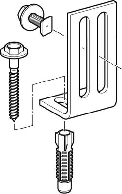 Produktbild von Geberit GIS Montagewinkel lang, 12 cm