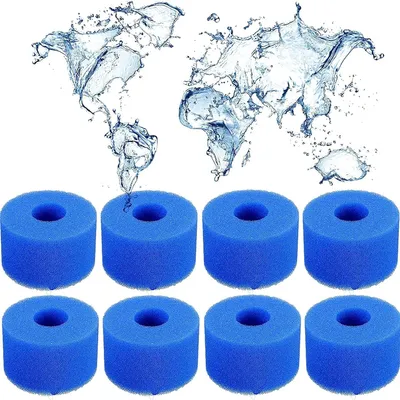 Obrázek produktu pro Sada 8 filtrů a pěn typu S1, spa pro Intex S1, opakovaně použitelné, pro bazén typu S1, pro bazén, akvárium, spa.