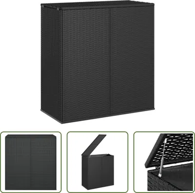 Immagine prodotto di The Living Store Cuscino da giardino in rattan PE 100x49x103,5 cm nero