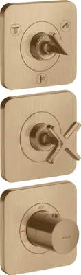 Immagine prodotto di hansgrohe AXOR Citterio E module thermostatique 38 x 12 encastré pour 3 consommateurs avec 3 rosaces individuelles, 36704140, 36704140