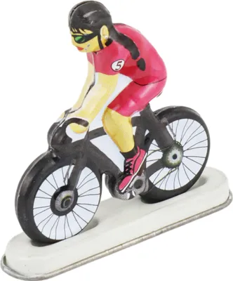 Produktbild von Blechspielzeug Mini Fahrrad Fahrradfahrer Modell 05 Miniatur Figur Blechfahrrad