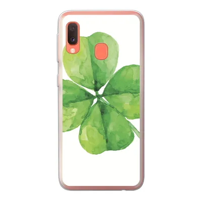 Produktbild von MuchoWow® Handyhülle Schutzhülle Hülle für Samsung Galaxy A20e Vierblättriger Klee - Aquarell - Pflanze Silikon Softcase Handy Hülle - Abdeckung