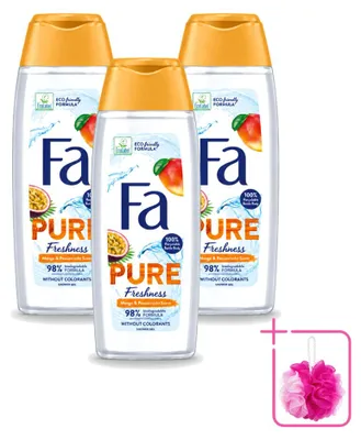 Produktbild von 3 x Fa Douchegel Pure Freshness Mango & Passievrucht - 250 ml - Sparpackung - 3 Stücke