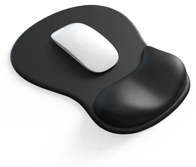 Produktbild von Ergonomisches Mauspad mit Gelkissen und Handauflage, rutschfest, Schwarz