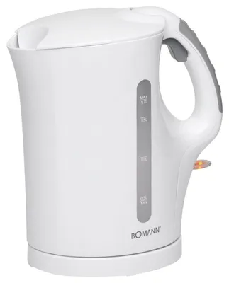 Zdjęcie produktu dla Bomann WK 6079 CB, 1,7 l, 2200 W, Biały, Plastik, Stal nierdzewna, Wskaźnik poziomu wody, Zabezpieczenie przed przegrzaniem
