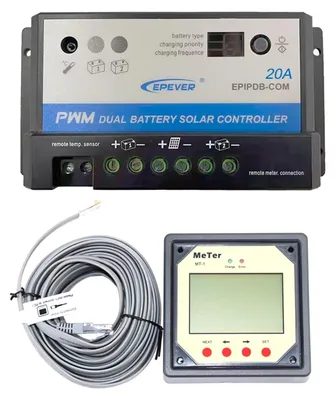 PWM-Duo-Laderegler 20A 12/24V für 2 Batterien mit MT1