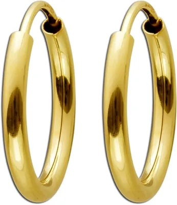 Produktbild von Creolen Gelbgold 585 14 Karat poliert halbmassiv