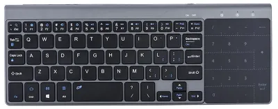 Obrázok produktu pre Prenosná tenká bezdrôtová klávesnica 2,4 GHz s touchpadom pre PC / notebook / TV box
