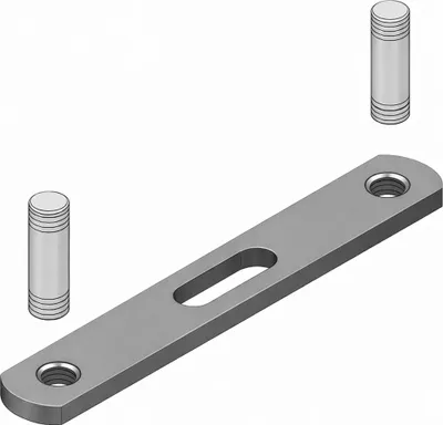 Obrázok produktu pre MEFA dvojitý držiak s vnútorným závitom, rozstup osí L 105 mm, pripojenie M8, 1 ks.