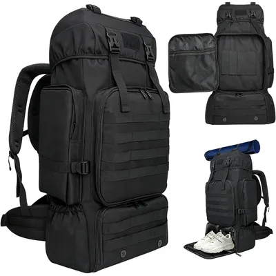 Produktbild von Wander- und Trekkingrucksack, 80L, wasserbeständig, mit Schuhfach, für Outdoor-Aktivitäten