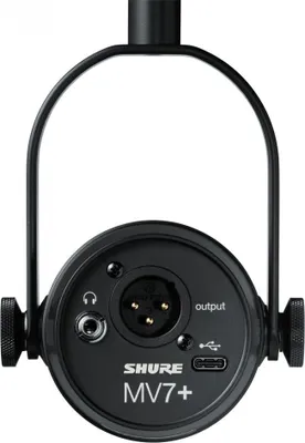 Imagen del producto de Shure MV7+-K - Micrófono - Conexión XLR de 3 pines, USB