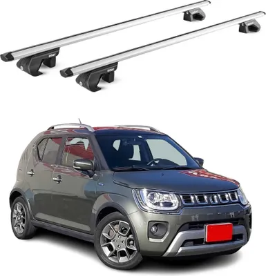 Obrázok produktu pre Strešný nosič Základný nosič pre Suzuki Ignis mk2 2016-2025 90 kg hliník strieborný 2 diely ABE