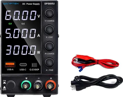 Zdjęcie produktu dla Laboratoryjny zasilacz DC, regulowany zakres napięcia, wyświetlacz cyfrowy, DPS 0-60V 0-5A