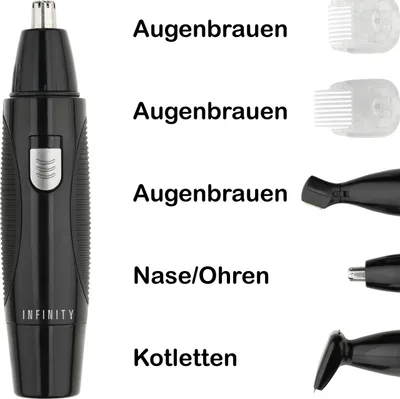 Produktbild von Melissa „INFINITY“ 16670083 Nasen-Ohrenharrtrimmer batteriebetrieben