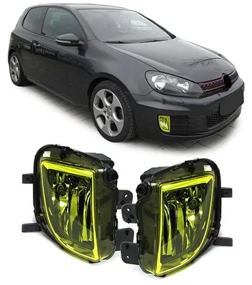Image de Projecteurs antibrouillard jaunes, gauche/droite, pour VW Golf 6 GTI GTD, modèles de 2008 à 2011