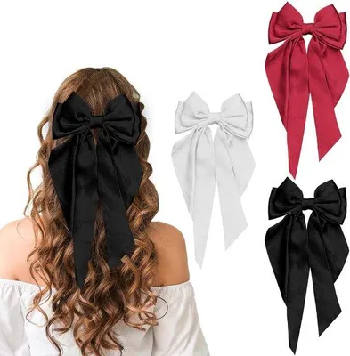 Produktbild von Haarspangen Set 3-teilig schwarz weiß rot