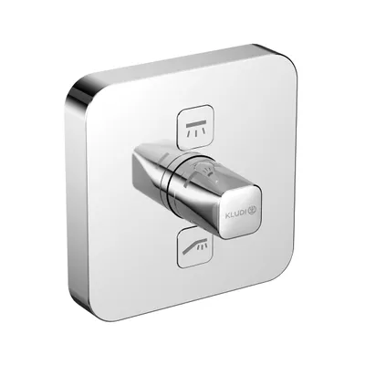 Immagine prodotto di KLUDI PUSH, robinetterie encastrée, avec bouton-poussoir pour la commande de deux consommateurs, chrome, 387110538, 387110538