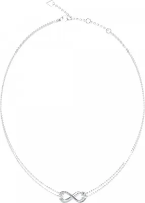 Image de Collier infini Guess argenté pour femme 46cm