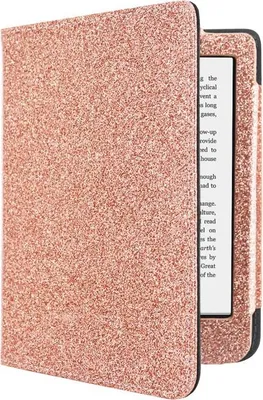 Image de Dutch Shield - Luxe Case Housse pour le Tolino Shine 4 Ebook - Housse à rabat Ereader Housse de protection Cover Rose