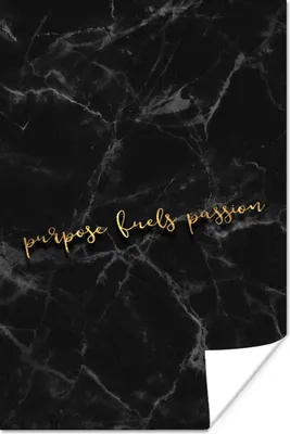 Produktbild von MuchoWow® Poster Zitate - Motivation - Gold - Marmor 40x60 cm - Plakate für die Wand - Poster Babyzimmer