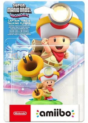 Image de Figurine Amiibo Capitaine Toad & Fleur Cancan, Collection Super Mario, Compatible Nintendo Switch, Nintendo 3DS, Wii U