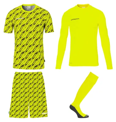 Produktbild von Uhlsport Progressive Torwart Set XL fluo gelb/schwarz
